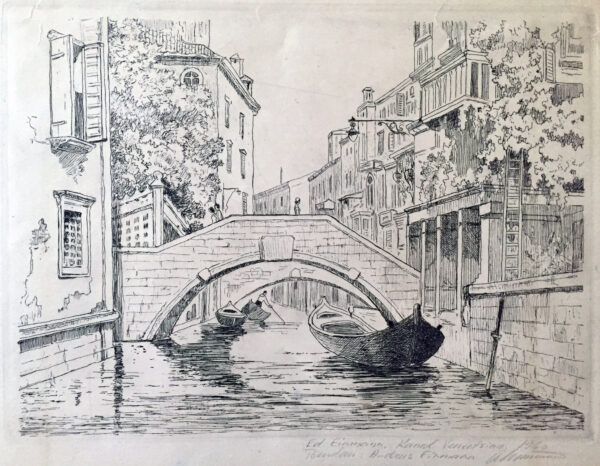 EINMANN, Eduard Eesti Kunst Graafika Kuivnõel Linnavaade Eesti klassikud