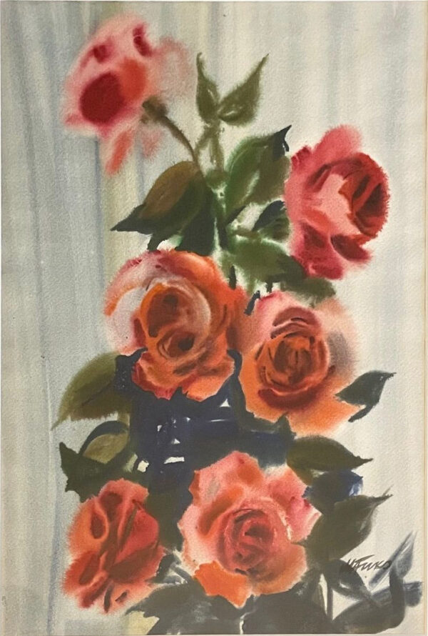 FUKS, Margarethe Eesti Kunst Akvarell Akvarell Lilled Eesti kunst