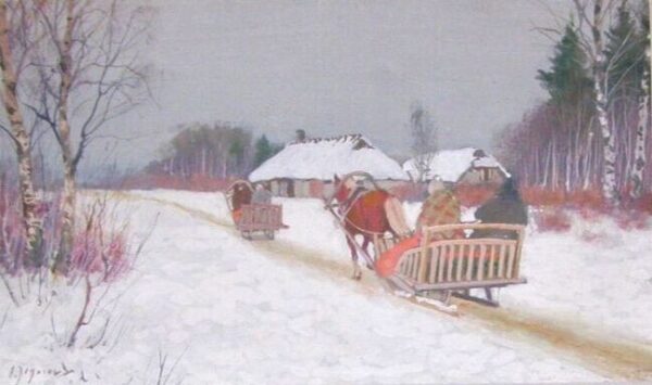 JEGOROV, Andrei Eesti Kunst Maal Õlimaal Talumotiiv Eesti klassikud