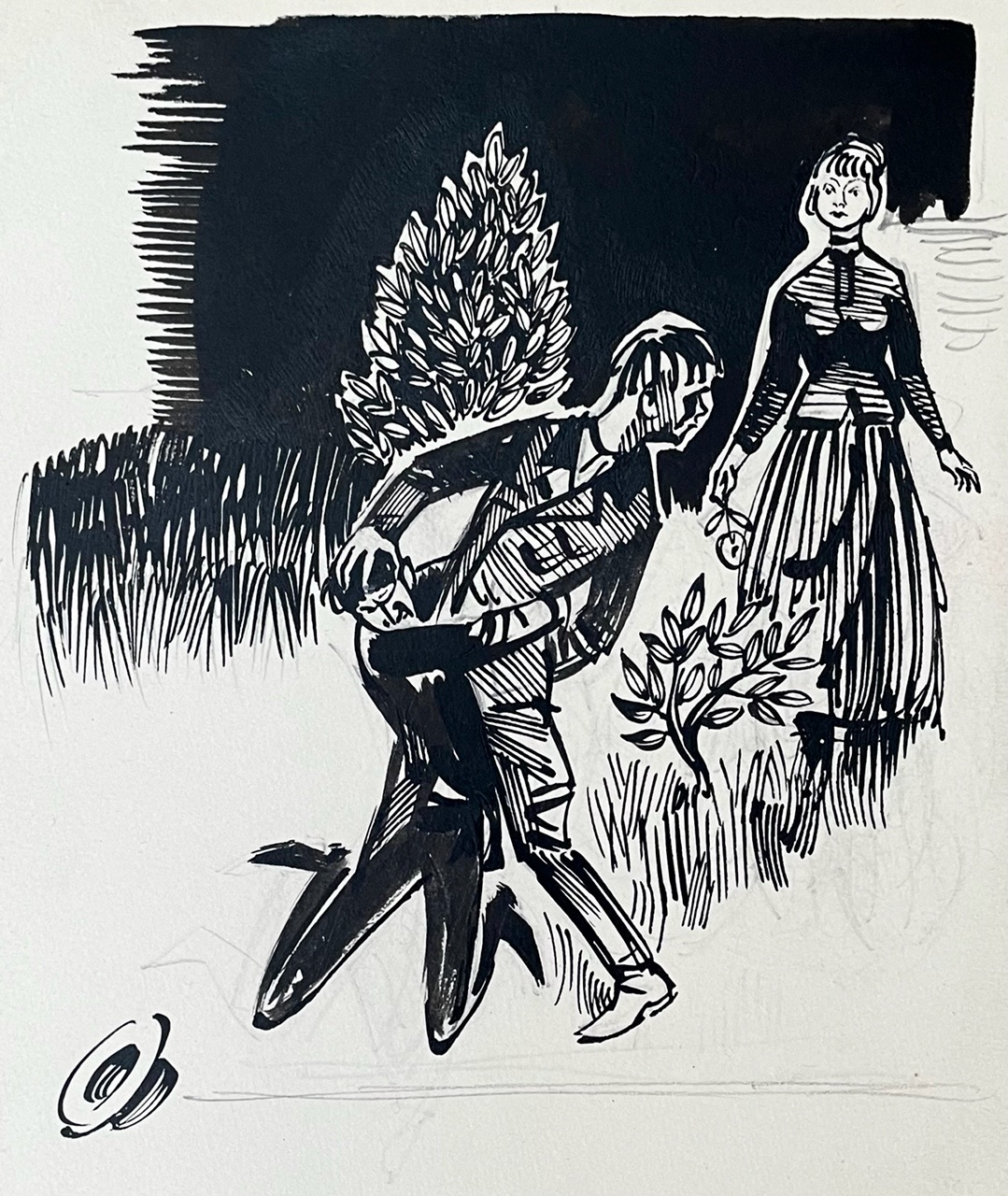 Kavand raamatule “Suvi”, 1954