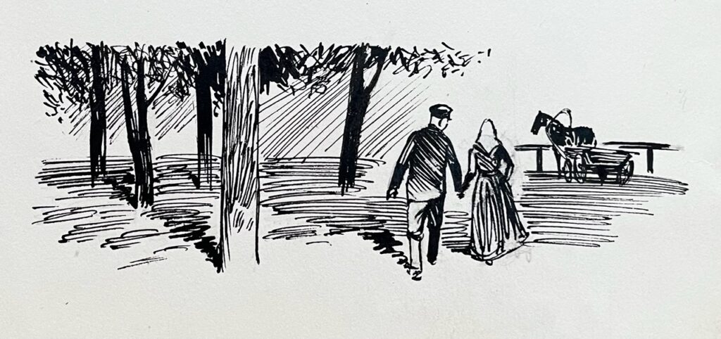 Kavand raamatule "Suvi", 1954