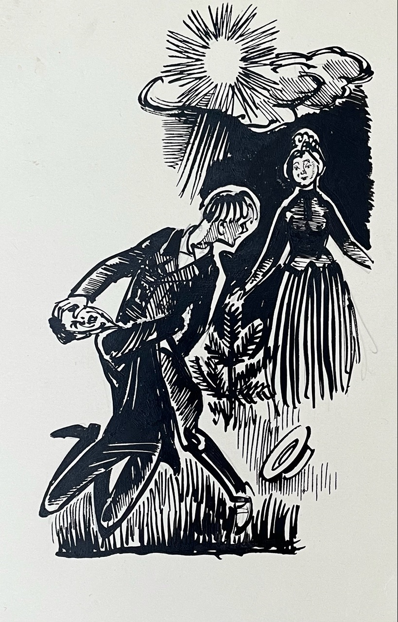 Kavand raamatule “Suvi”, 1954