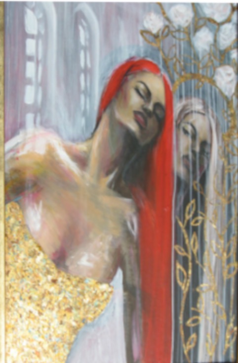 “Punapea kuldsel taustal”