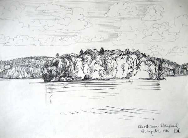 LAANEMAA, Tõnis Eesti Kunst Joonistus / pastell Tušš Loodus Eesti kunst