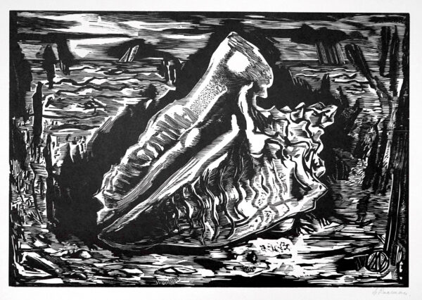 LAARMANN, Märt Eesti Kunst Graafika Linool Loodus Eesti klassikud