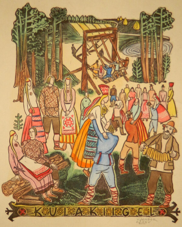 LEMBER-BOGATKINA, Valli Eesti Kunst Akvarell Akvarell Talumotiiv Eesti klassikud