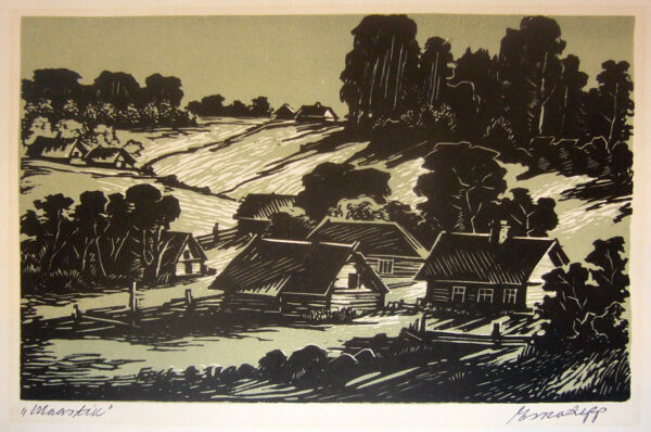 LEPP, Esko Eesti Kunst Graafika Linool Loodus Eesti kunst