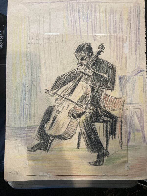 NAHA, Johann Eesti Kunst Joonistus / pastell Värviline pliiats Inimesed Väliseesti kunst