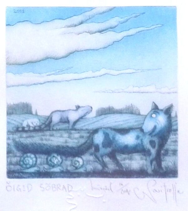 NAVITROLLA Eesti Kunst Graafika Kuivnõel Sürrealism Kaasaegne kunst