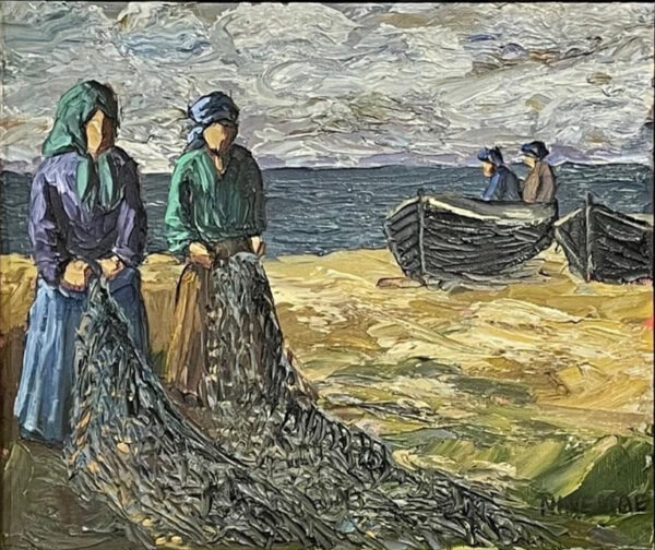 NINEMAE, Boris Eesti Kunst Maal Õlimaal Kalurid Väliseesti kunst