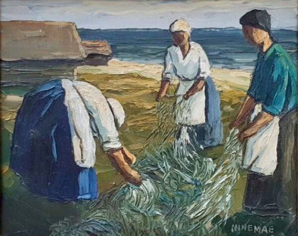 NINEMAE, Boris Eesti Kunst Maal Õlimaal Kalurid Väliseesti kunst