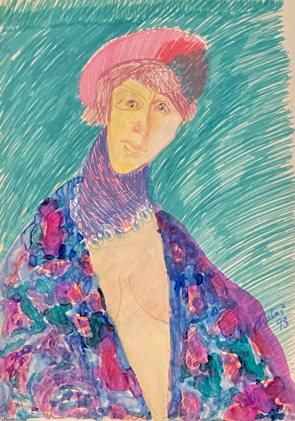 OHAKAS, Valdur Eesti Kunst Joonistus / pastell Viltpliiats Inimesed Eesti klassikud