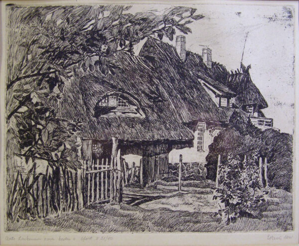 PARIS, Edith Eesti Kunst Graafika Ofort Talumotiiv Eesti kunst