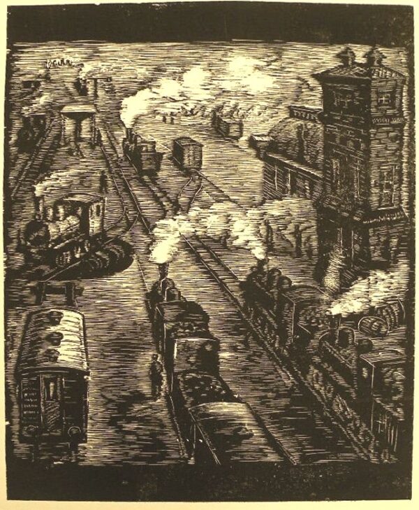 PEHAP, Erich Eesti Kunst Graafika Puugravüür Linnavaade Väliseesti kunst