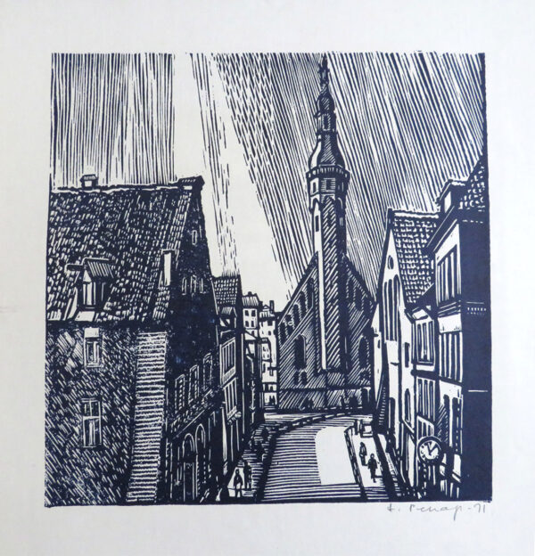 PEHAP, Erich Eesti Kunst Graafika Linool Linnavaade Väliseesti kunst