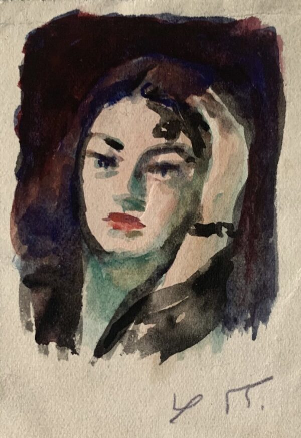 SAARTS, Lembit Eesti Kunst Akvarell Akvarell Inimesed Pallas