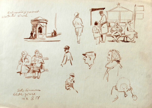 SOANS, Olev Eesti Kunst Joonistus / pastell  Reisimuljed Eesti klassikud