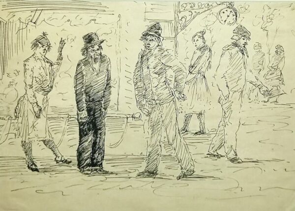 TIMOTHEUS, Roman Eesti Kunst Joonistus / pastell Tušš Inimesed Eesti klassikud