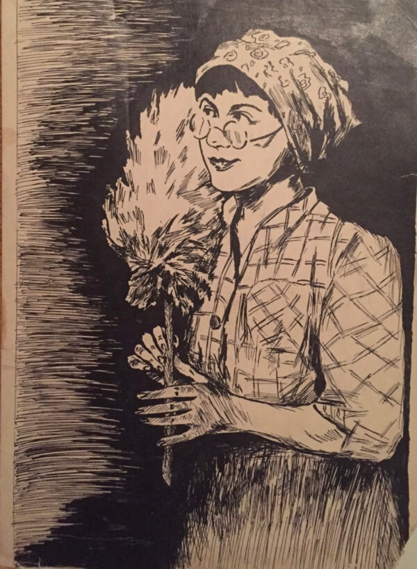 TUNDMATU Eesti Kunst Joonistus / pastell Tušš Inimesed Maailmakunst