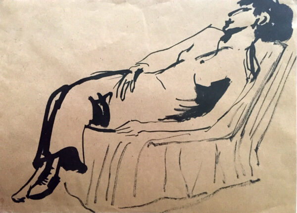 TUNDMATU Eesti Kunst Joonistus / pastell Tušš Inimesed Eesti kunst