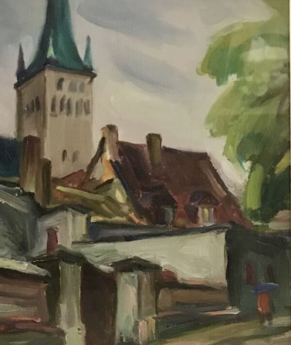 TUNDMATU Eesti Kunst Maal Õlimaal Linnavaade Eesti kunst