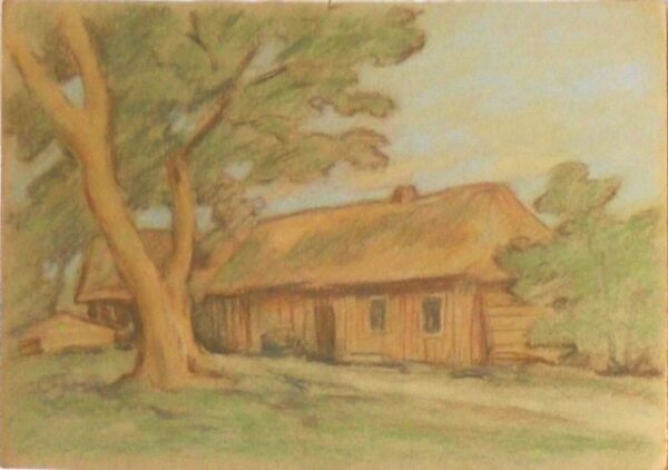 TUNDMATU Eesti Kunst Joonistus / pastell Pastell Talumotiiv Eesti kunst